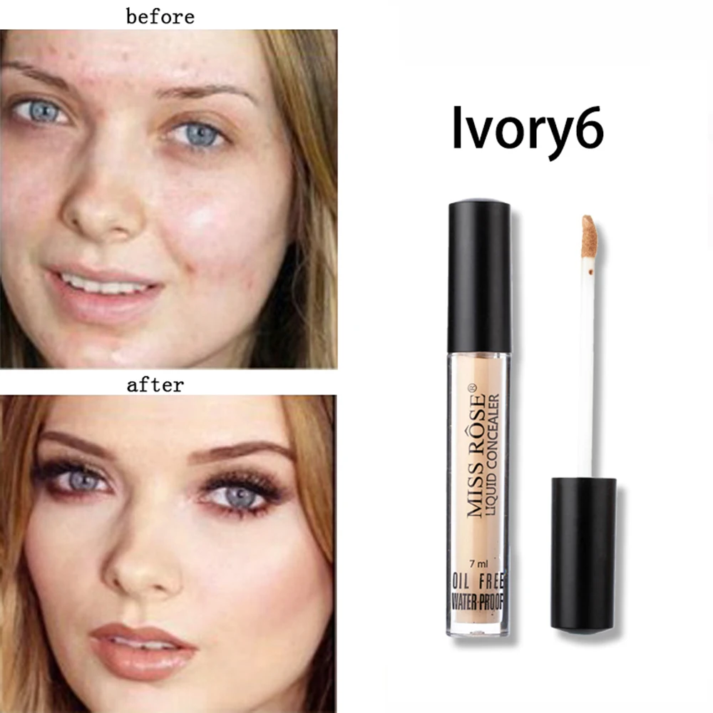 

Full Cover 6 Colors Liquid Concealer Makeup Face Contour Eye Dark Circles Cream Face Corrector Waterproof Base Cosmetic TSLM2