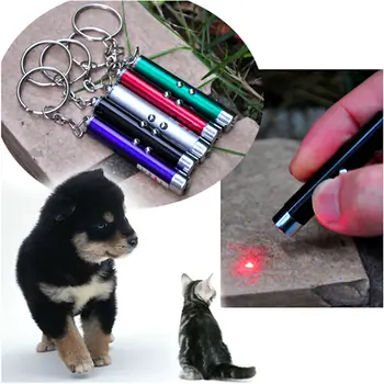 Laser funny cat stick New Cool 2 In1 Red Laser Pointer Pen With White LED