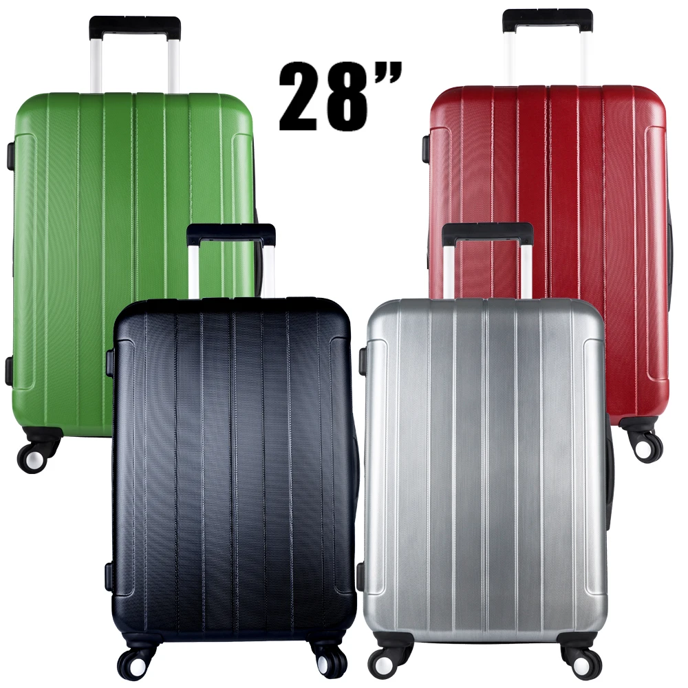 1 Piece Large ABS PC 28 Inch Lightweight Hardside Travel Rolling Luggage Suitcase Spinner 4 Wheels 4 Colors XQ018