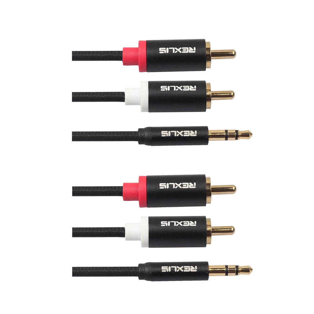 Кабель RCA 2RCA к 3,5 аудиокабель RCA 3,5 мм разъем RCA AUX кабель для DJ разъем Усилитель-Сабвуфер аудио микшер домашний кинотеатр DVD RCA кабель