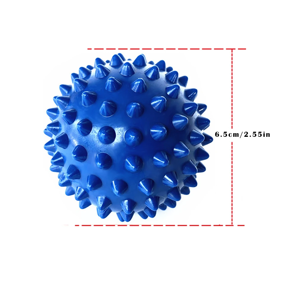 6 цветов 6,5 см ПВХ ручной Фитнес мяч мячик для массажа стоп подошвы Ежик расслабление мышц упражнения портативный шар для физиотерапии