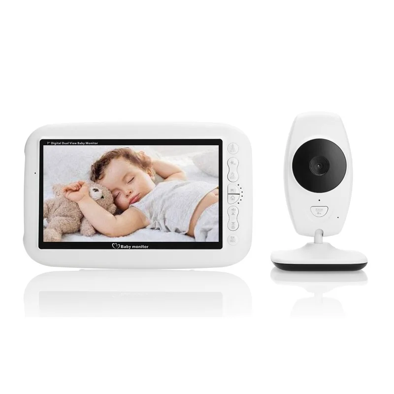 Video Baby Monitor nanny 7.0 inch LCD IR Night vision Intercom 4 Lullabies Temperature monitor wireless baby monitor with camera