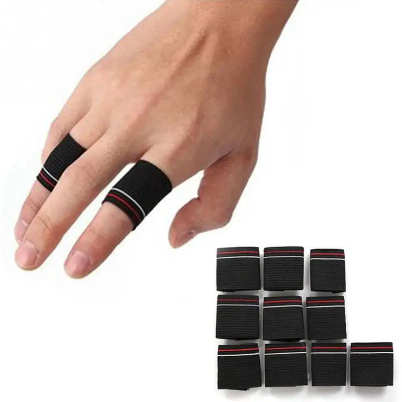 10Pcs Finger Protector Sleeve Support Basketball Sports Aid Arthritis