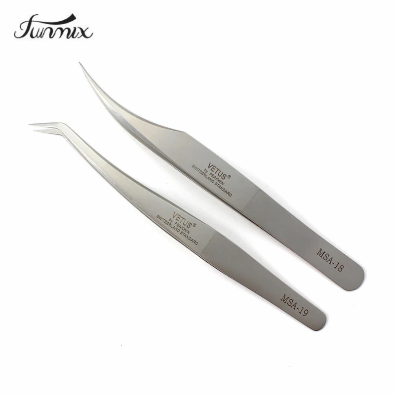 

Vetus MSA series Ultra Rigidity Curved Tweezers Of Dolphin Design Fine Point Anti-Static Stainless Steel Tweezers