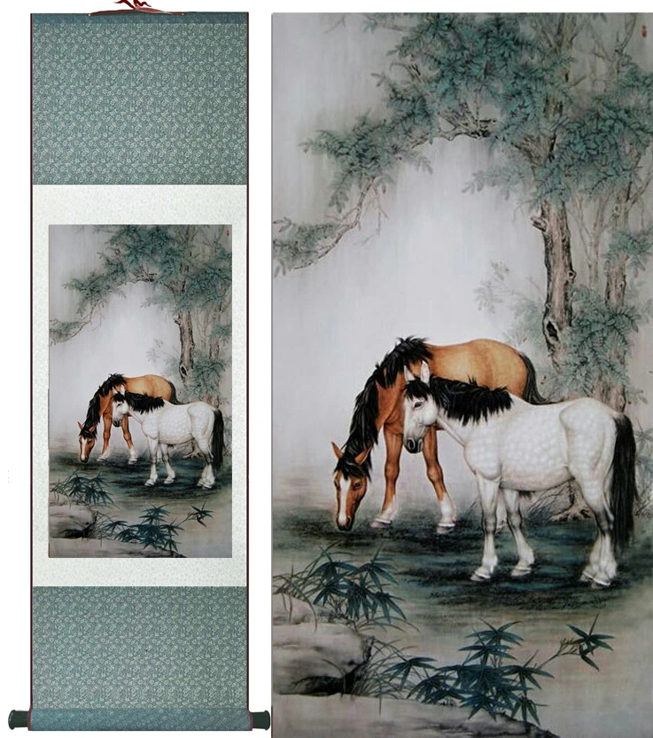 トップ品質馬アート絵画繁体字中国語アート絵画ホームオフィス装飾中国絵画馬の絵 Horse Picture Chinese Arthorse Art Aliexpress