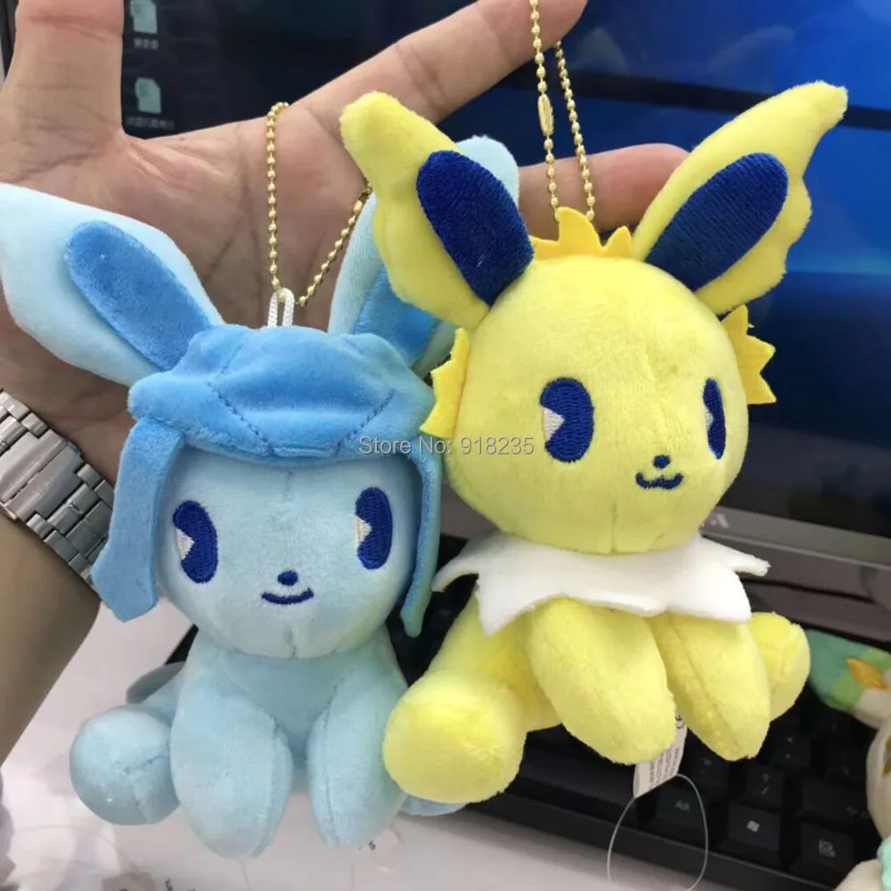 10 шт. подвеска Saiko Soda Pika Sylveon Umbreon Flareon Vaporeon Jolteon Eevee зеркаon Leafeon Ice см плюшевый