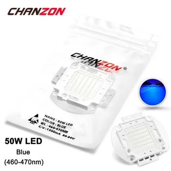 50W LED Light Bulb Lamp Blue 460-470nm 30-34V 1500mA 2000-2500LM High Power 50 W Watt Epistar Chip Integrated 50Watt DIY COB