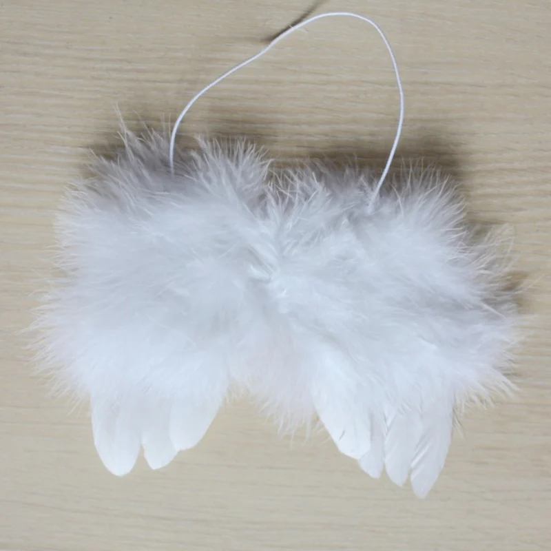 6-18 месяцев детские белые крылья феи-ангела с перьями фото/фотографии реквизит костюм вечерние украшения для ребенка горячая распродажа - Цвет: Белый