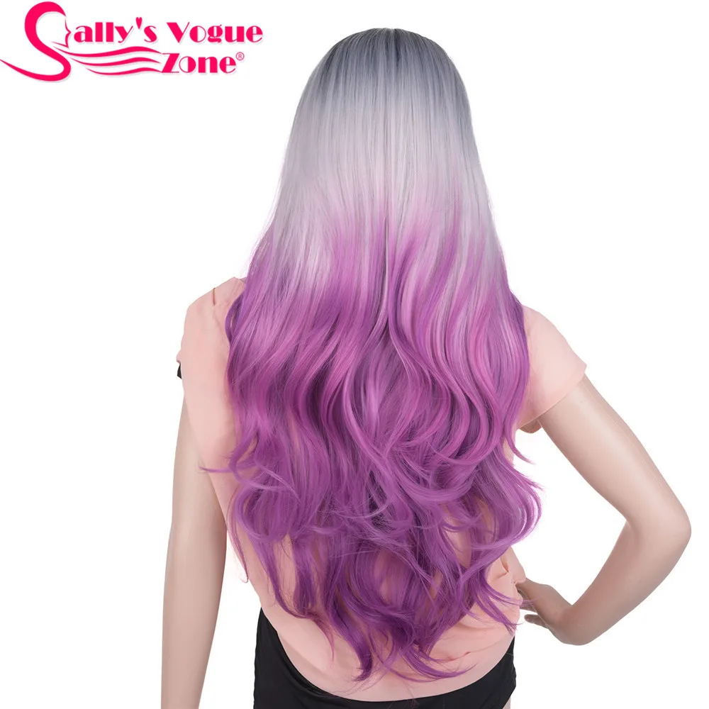Sallyhair термостойкий парик из Длинных Волнистых синтетических волос 24 дюйма 280 г
