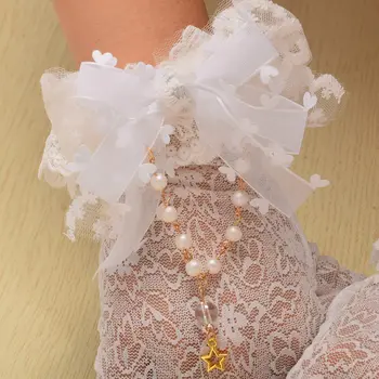 White Lolita Lace Gloves 2