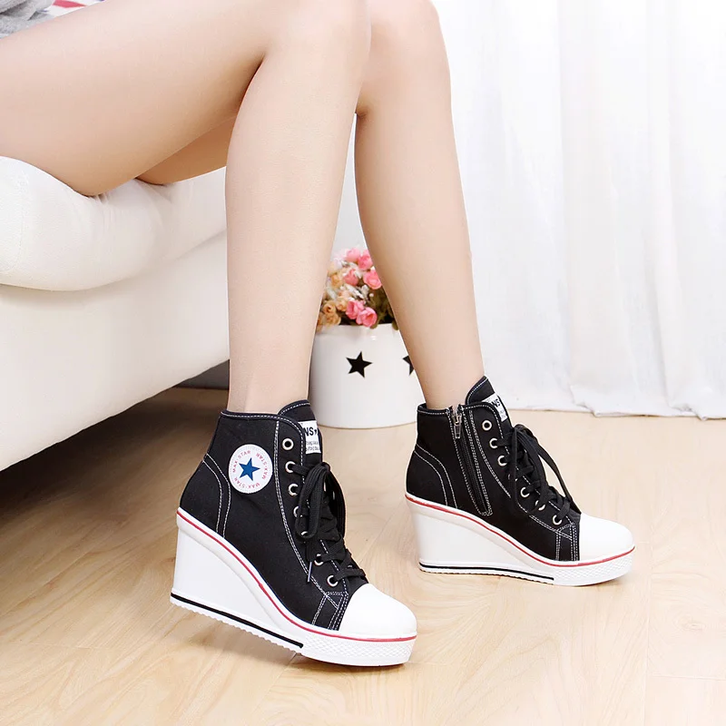 canvas wedge shoes