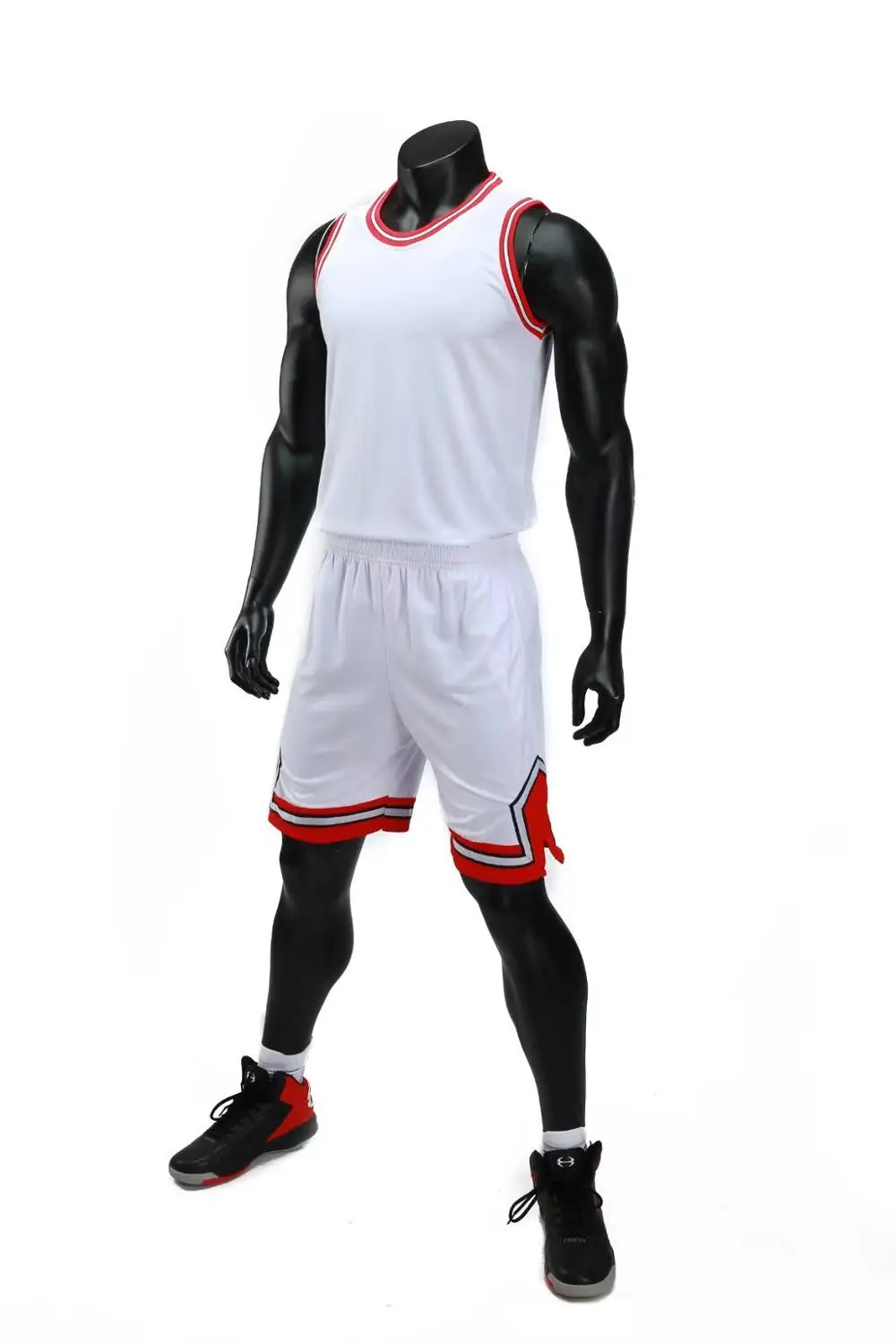 Высокое качество, баскетбольная футболка для колледжа+ шорты, Мужская баскетбольная футболка Джерси, Джерси, молодежная форма для баскетбола, одежда - Цвет: White