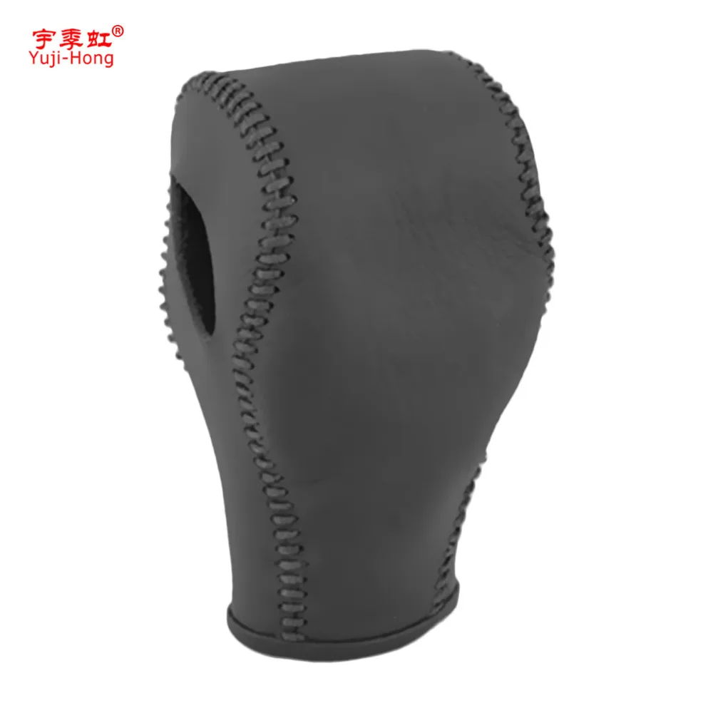 Car Gear Head Cover Case For Ford Edge 3.5L 2011 Explorer 3.5 2011-2013 Automatic Shift Collars Genuine Leather