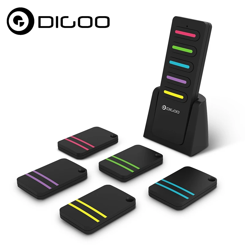 

Digoo DG-KF15 Pet Dog Cat 5 in 1 Wireless 433Mhz Anti-Lost Remote Control Smart Tracker Key Finder Purse Tracer Locator Tag Alar