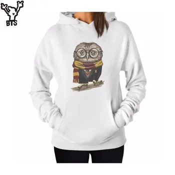 

Owl Potter Funny Hooded Sweatshirts Animal Print Full Sleeve Harajuku Sweatshirt Mujer Fashion O-Neck Hoodies Women Pink 4XL