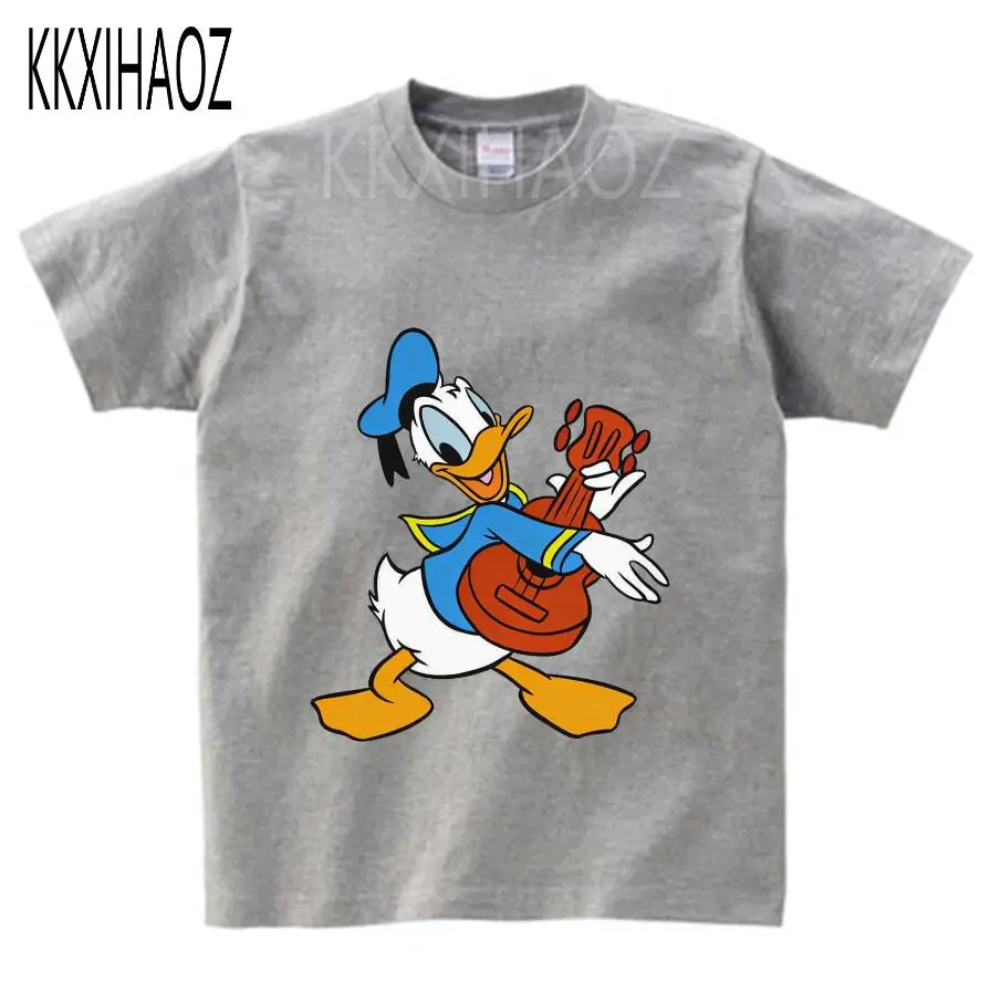 Детская футболка с Микки Маусом футболка с героями мультфильмов для мальчиков и девочек детские летние топы с короткими рукавами, Детская разноцветная одежда От 2 до 12 лет N - Цвет: gray childreT-shirt