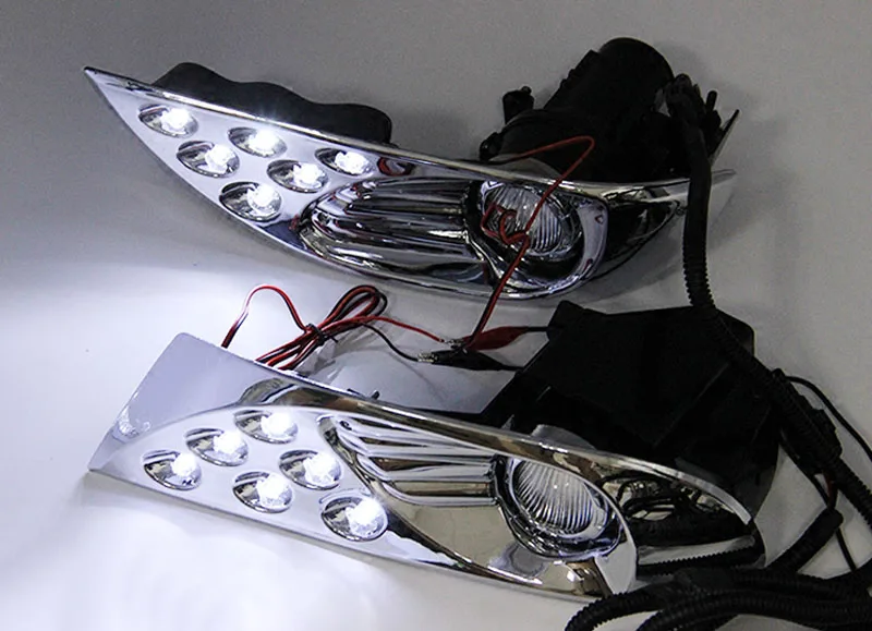 Для Toyota Prado FJ120 2003-2009 1 Набор хромированные передние противотуманные фары крышка Накладка для замены