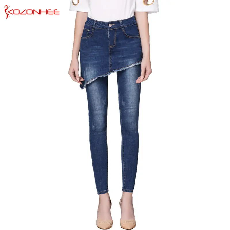 

Stretch Jeans Women with High Wais Skirts + pants Up Waist Design High Waist elasticity Skinny Women Jeans #98