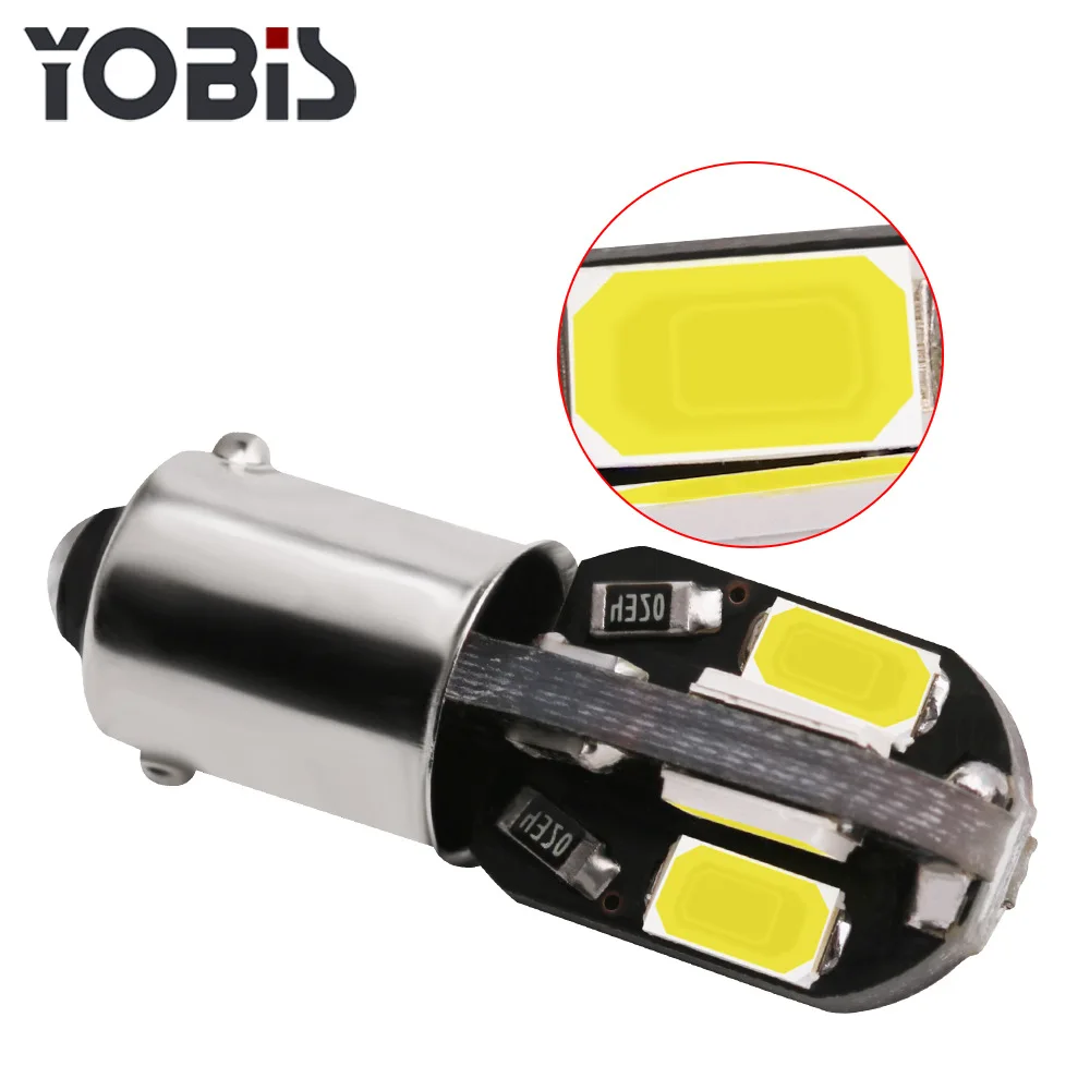 10 шт. BA9S Автомобильные светодиодные лампы 8 5730 SMD внутренний светильник для чтения