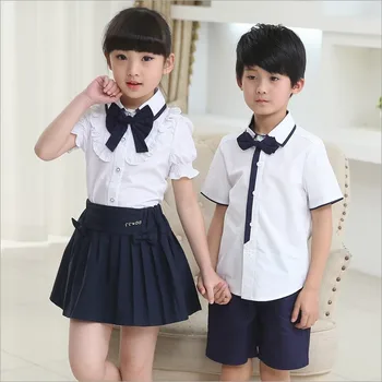 

2017 New Summer Uniforms Suit Children's Clothing Children's Boys and Girls Set