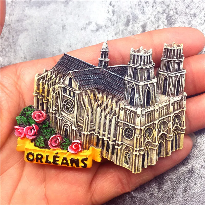Cathedrale Ste Croix Orleans Франция магнит на холодильник 3D Смола дорожный туристические