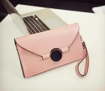 Клатч с золотой цепочкой для девушек, женская сумка, модная сумка-конверт, сумка для женщин, серый цвет, летние клатчи - Цвет: pink