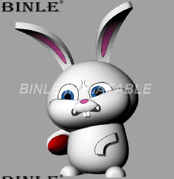 Billig Angepasst Despicable LED Riesigen Aufblasbaren Ostern Bunny Mit Karotte Aufblasbare Kaninchen Cartoon Modell FĂŒr Urlaub Dekoration