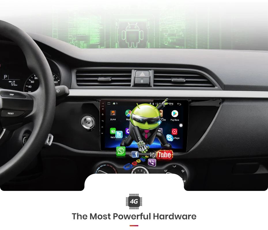 Discount AWESAFE Android 8.1 4G+64G Car Radio Multimedia Video Player GPS Navigation CarPlay 2 Din 9" For For KIA RIO 4 2017 sedan no DVD 5