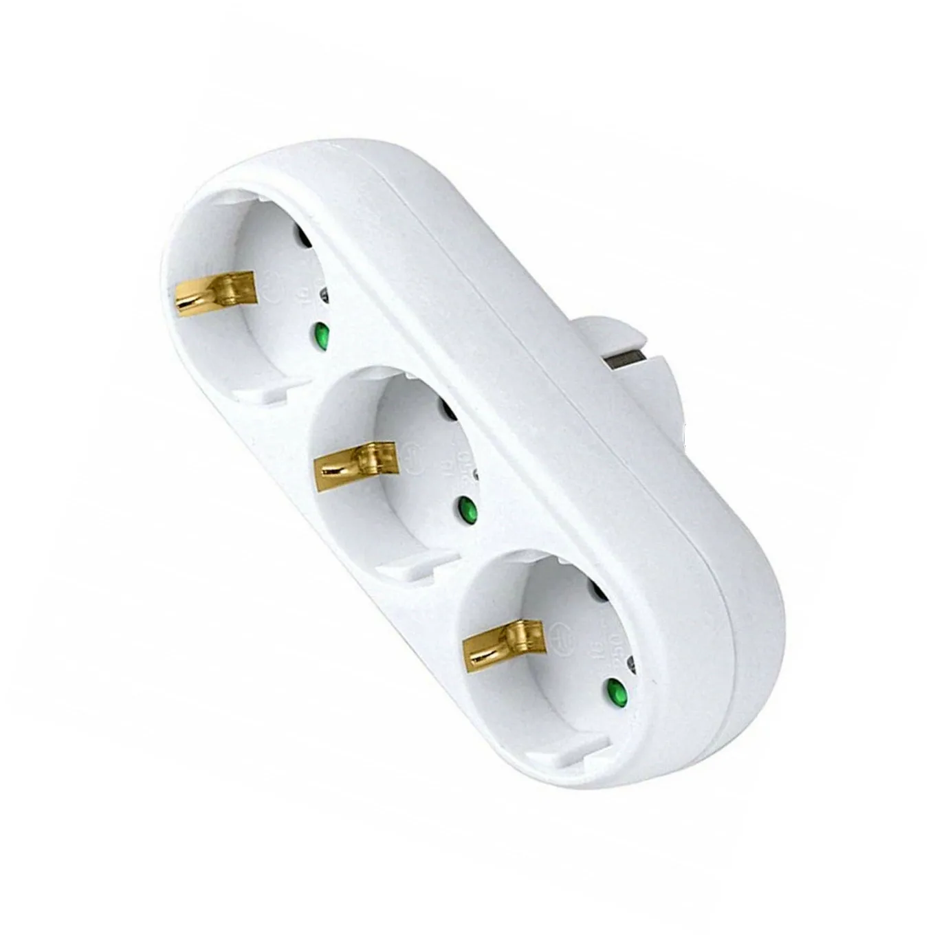 16A/250V Multiple Plug 2/3 Socket Power Strip Socket Distribution Adapter German Standard Multiple Conversion Plug Outlet