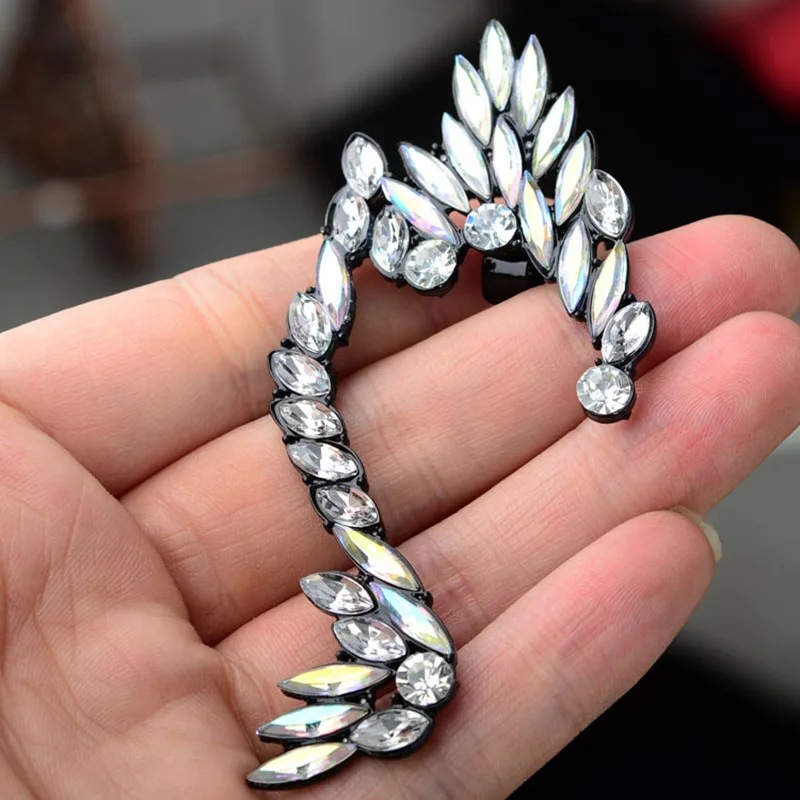 

IMIXLOT 1PC Hot Fashion Gothic Punk Elf Full Rhinestone Angle Wing Ear Wrap Cuff Earrings Unisex Jewelry