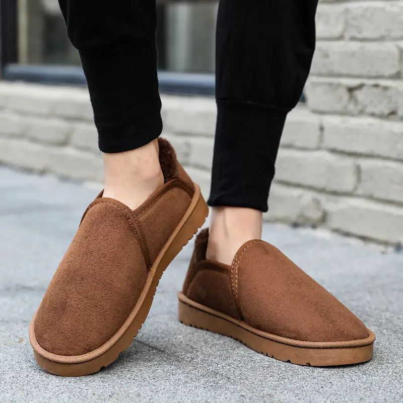 

Casual Light Men's Shoes 2018 New Winter Boots for Men Warm Work Shoes Ankle Snow Boots Men Plush Inside Antiskid Masculine Boot