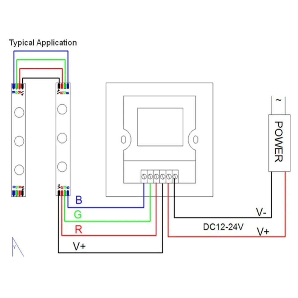 Best цена черный Панель RGB светодиодный сенсорный контроллер DC12V-24V светодиодный сенсорный Панель Полноцветная контроллер RGB Светодиодная