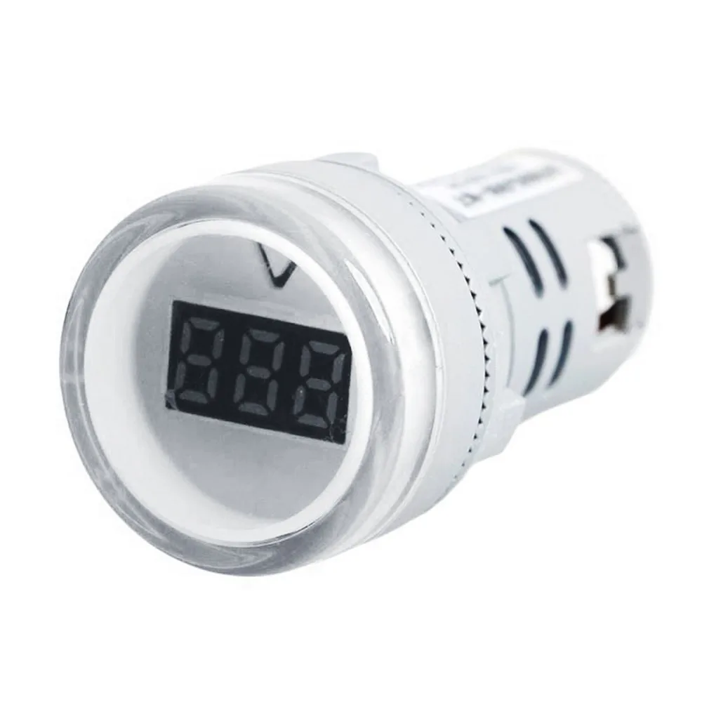 22 мм Цифровой Дисплей вольтметр с подсветкой комбо переменного тока 60 V-450 V индикатор светодиодный цифровой светодиодной лампой высокого Яркость высокой точности безопасного соединения