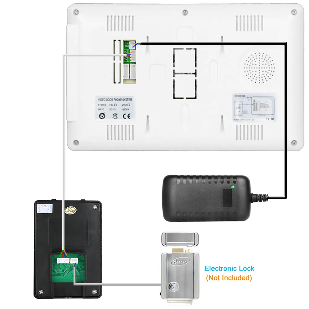 SmartYIBA 7 "видеодомофон система Eletronic замок RFID карта доступа проводной дверной телефон домофон дверной звонок Металлический Корпус Наружная