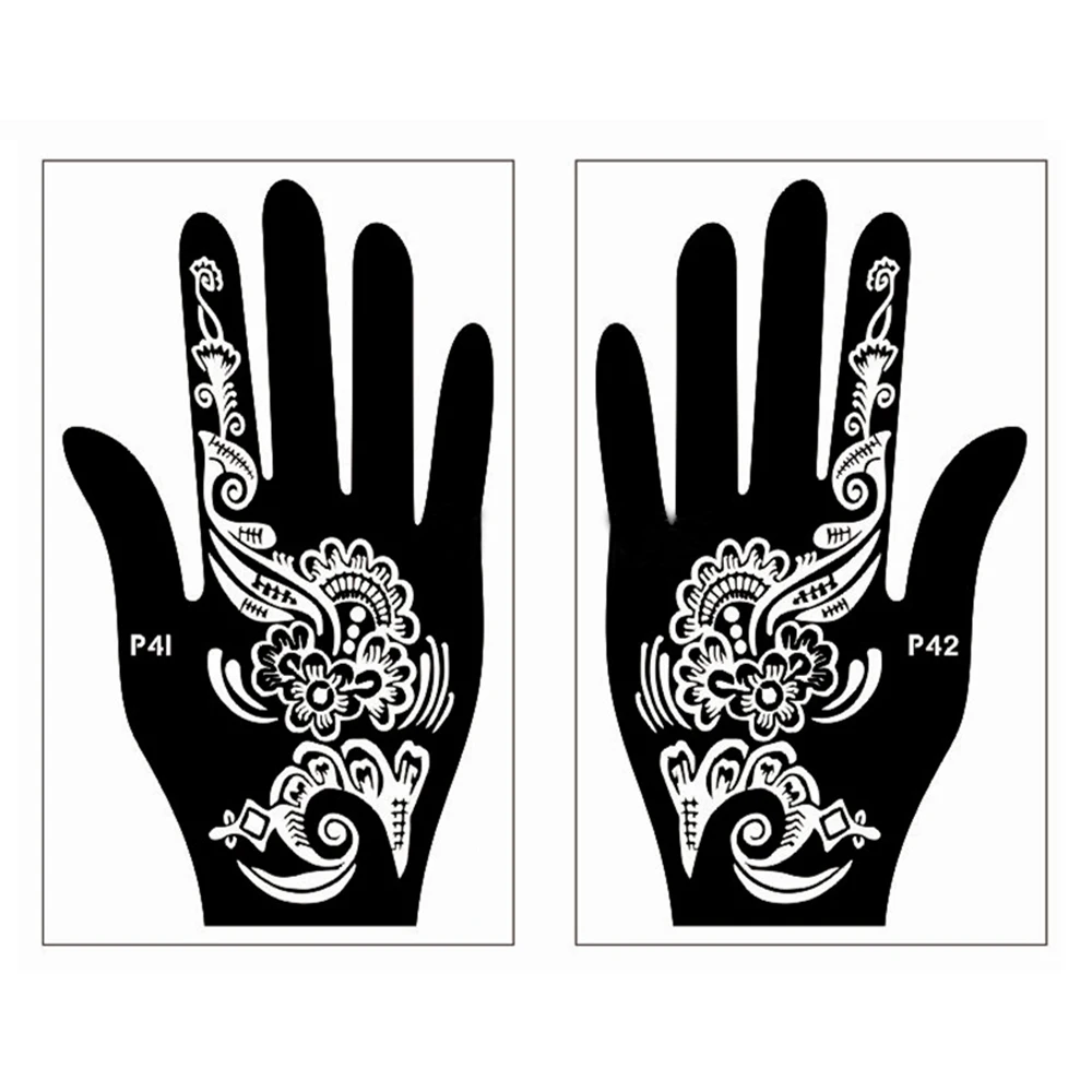 2pcs large mehndi indian henna tattoo templates hand finger 2pcs large mehndi indian henna tattoo templates hand finger