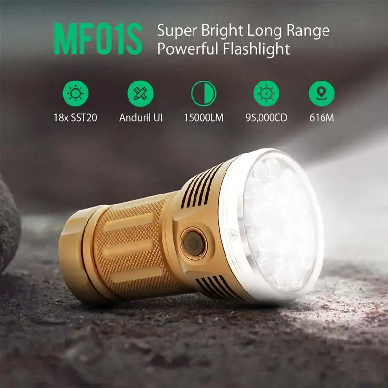 

Astrolux MF01S 18x SST20 15000LM 616M Detector Anduril UI 18650 Flashlight High CRI Bright Searching Flashlight Hunting Torch
