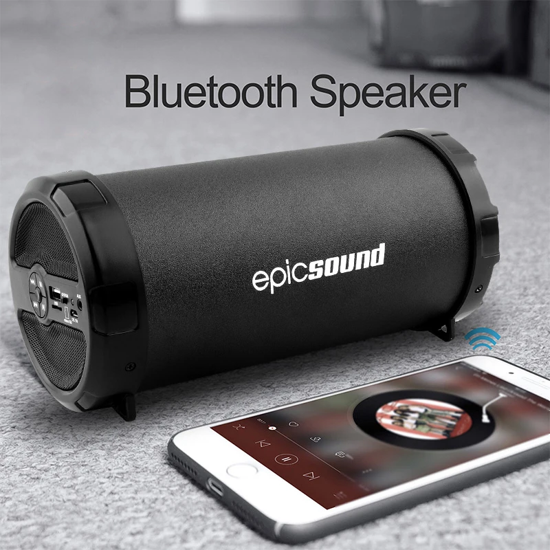 Портативная беспроводная Bluetooth Колонка Премиум Качества Насыщенные басы 24 часа