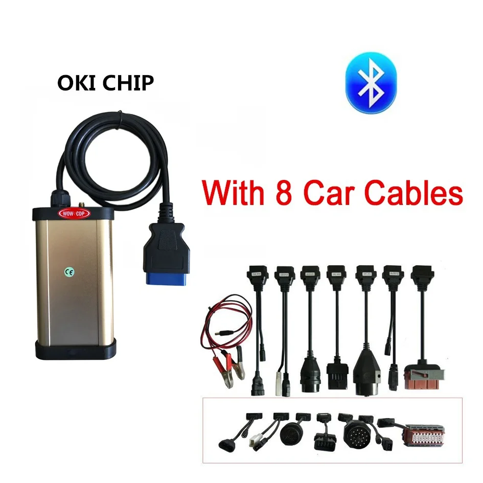 Флэш VSDTK с OKI cdp pro bluetooth для delphis vd ds150e + 8 шт. Полный Автомобильный Кабель autocome|Кабели