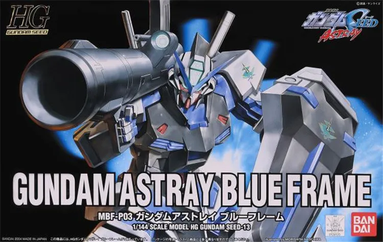 Bandai Gundam 1/144 HG GUNDAM астрая голубая рамка мобильный Костюм Фигурки сборные модели