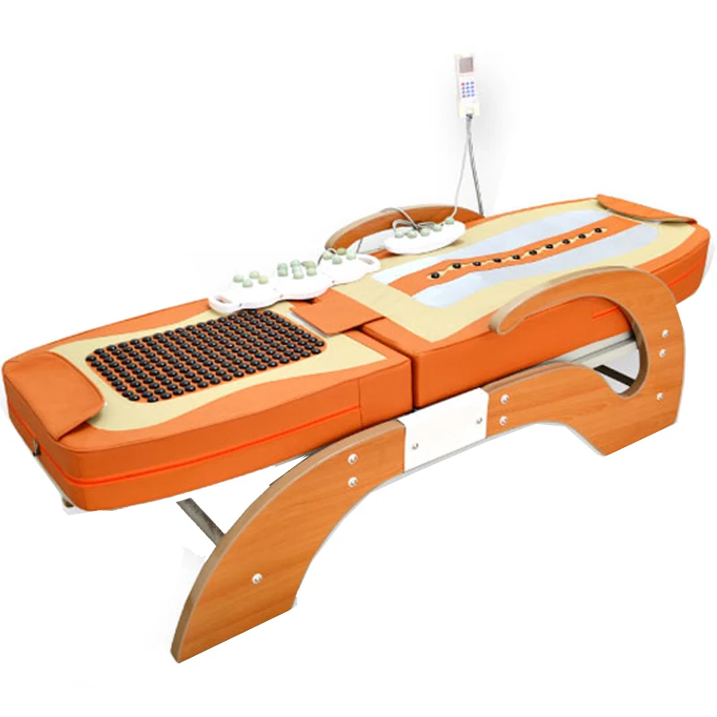 Migun Quente Aquecido Portátil Coréia Barato Nuga Melhor Lcd Automático Elétrico Rolamento Térmico Jade Pedra Massagem Cama Hfr-168-1b