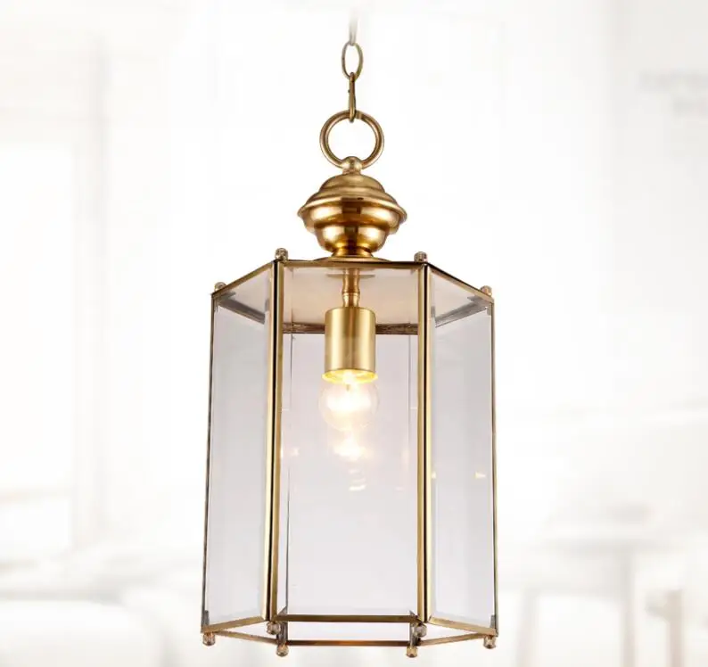 

1PC copper copper pendant lights waterproof European style living room creative restaurant lighting bedroom ZH ZL310