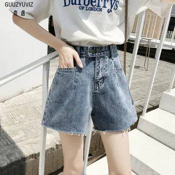 

GUUZYUVIZ Casual Jeans Woman Vintage High Waist Denim Shorts Jean Shorts Women Summer Plus Size Pantalones Cortos Mujer