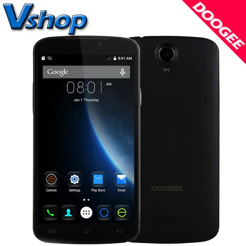 Original DOOGEE X6 3G Mobile Phones Android 5 1 1GB RAM 8GB ROM Quad Core Smartphone
