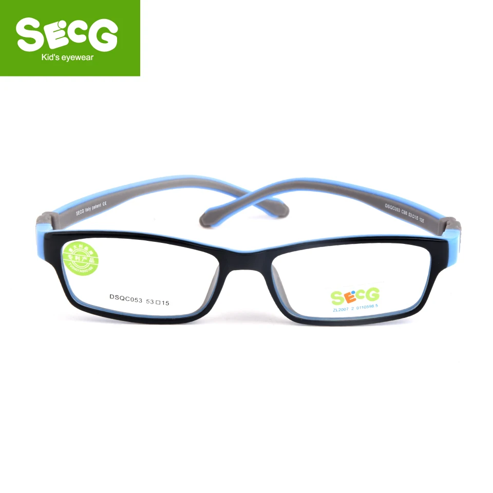 SECG Optical Children Glasses Frame TR90 Silicone Glasses Children Flexible  Protective Kids Glasses Diopter Eyeglasses Rubber