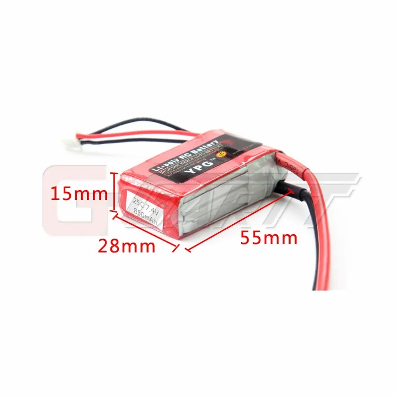 YPG007BT850mAh 7.4V 25C 2S