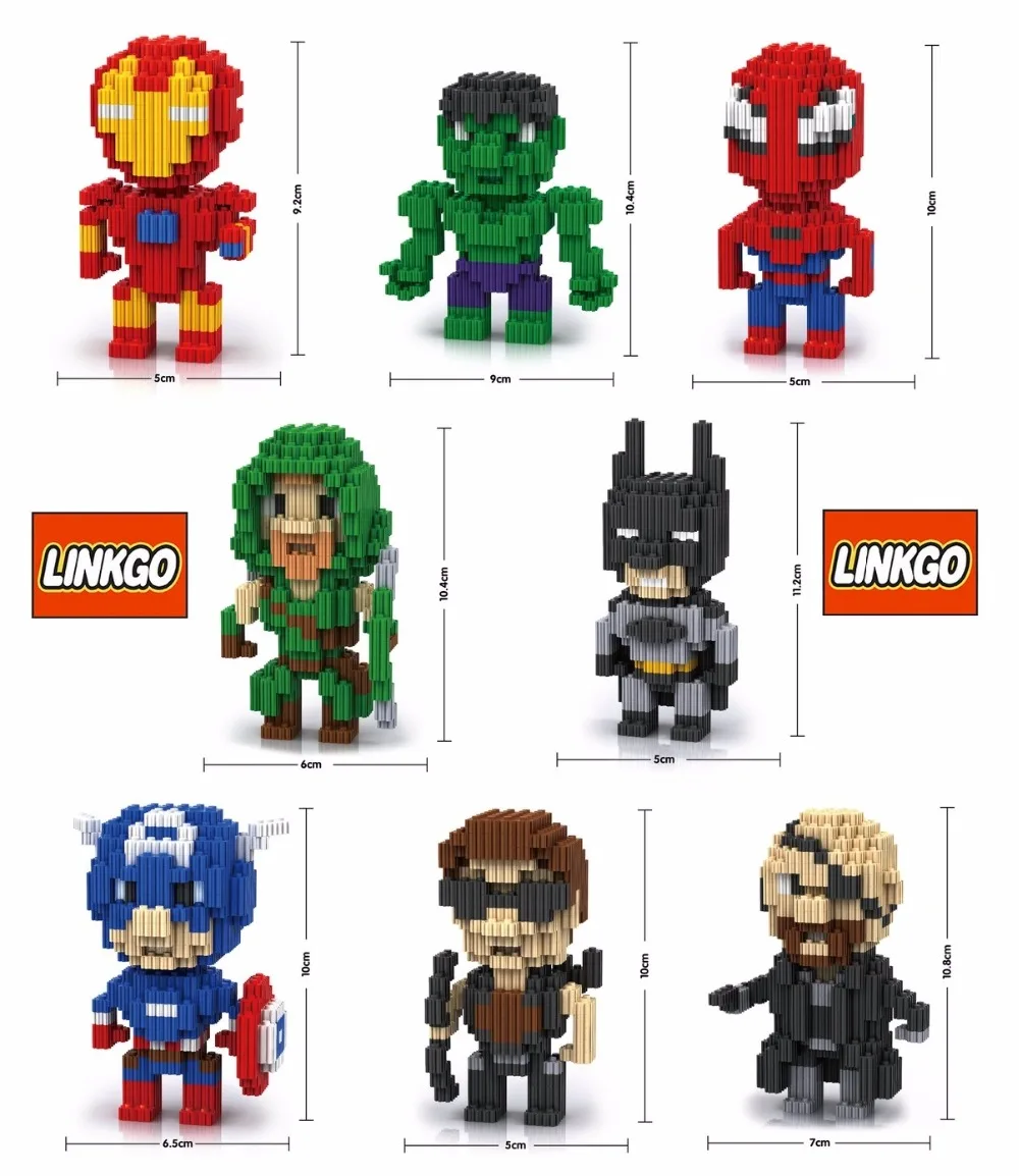 Linkgo Connection Blocks DIY Building Toys Super hero Spiderman