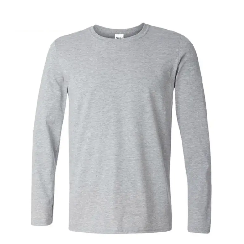 2018 New long Sleeve T shirts Men Spring Autumn Premium Cotton Casual Basic Male Tees Tops O-Neck Mens Clothing USA Size XS-XXL-04