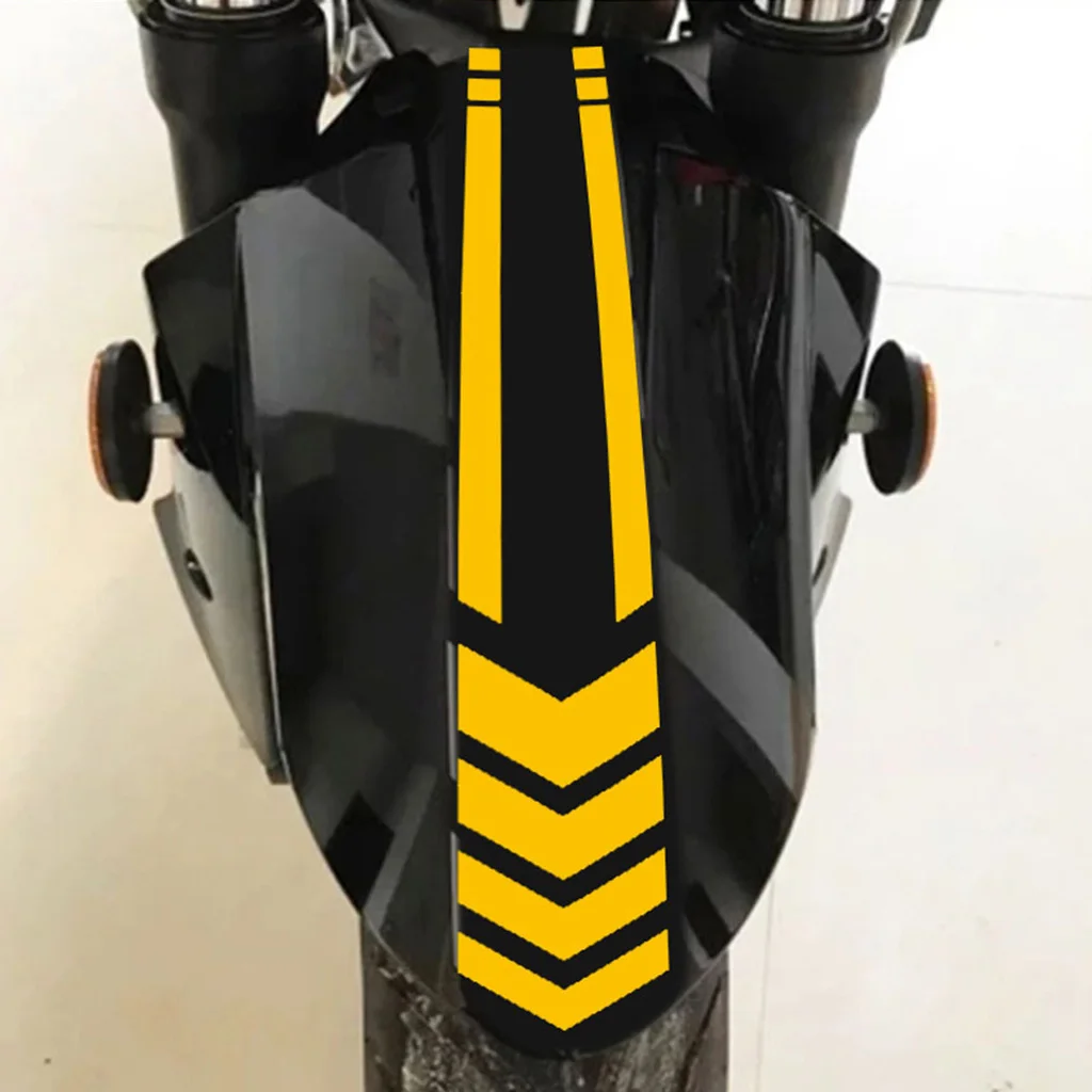 

Universal Motorcycle Reflective Stickers Wheel on Fender Waterproof Safety Warning Arrow Tape Car Decals Styling Accessories