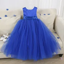 7 Colors Newest Girl Party Dress With Sequins Belt Wedding Girls Dress Costumes Kids Pageant Birthday Wedding Party Tutu Dress