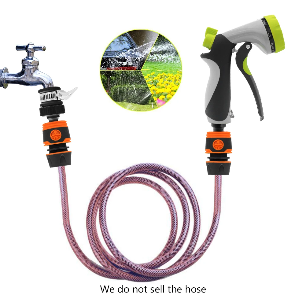 

WITUSE Garden Water Gun Set Hose Nozzle+Hose Quick+Tap Connect For Car Wash Lrrigation Garden Water Gun Adjustable